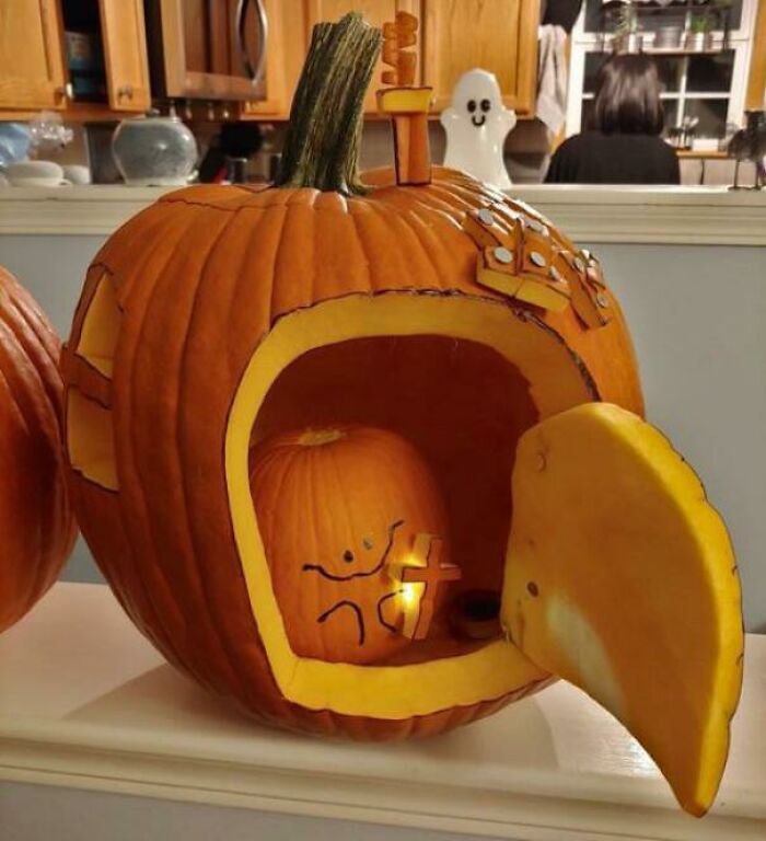 The Kirbo Pumpkin: Grants A Permanent Buff To Holyness When Eaten. +50 Holyness -50 Hunger