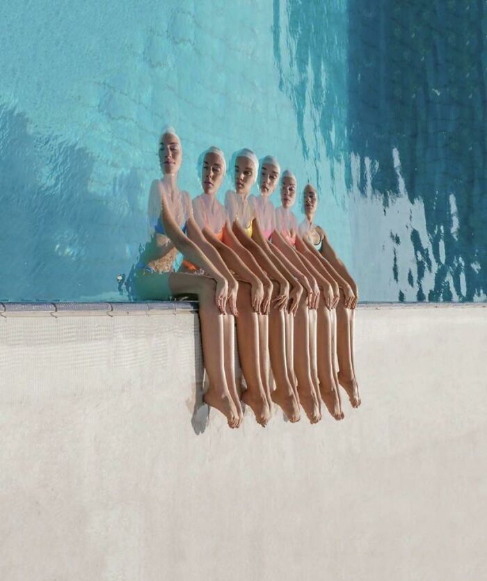 These Swimmers Sitting