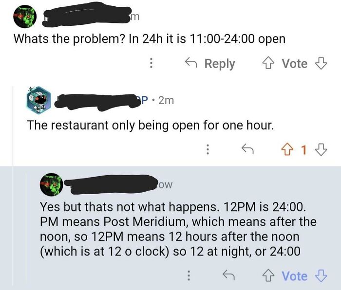 The Restaurant Listed Their Hours As 11am To 12pm