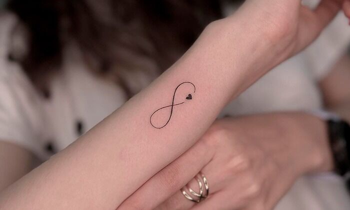 heart infinity tattoo