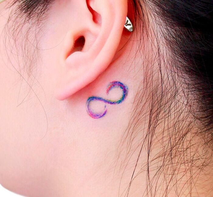 watercolor infinity tattoo