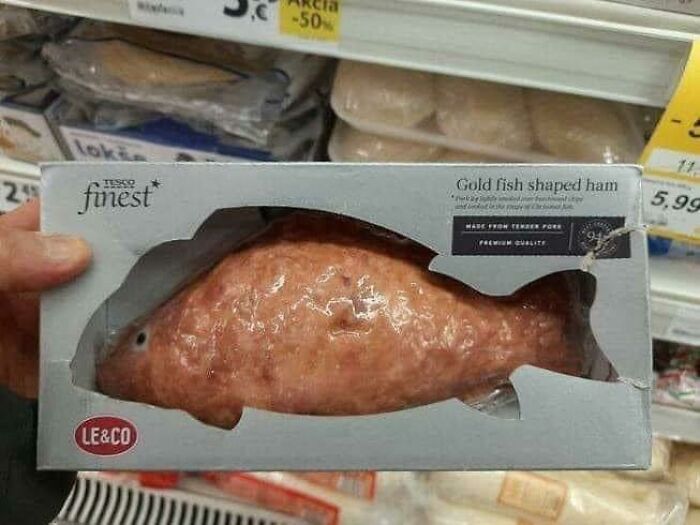 Gold Fish Shaped Ham, Hopefully It’s Kosher