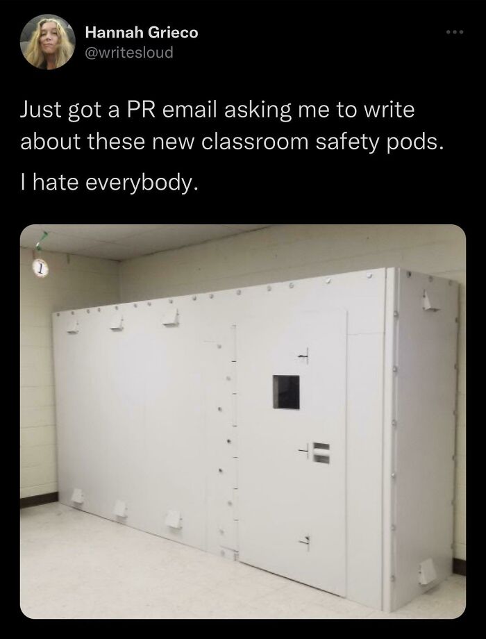 Classroom Safety Pods. I Hate This Has To Be A Thing