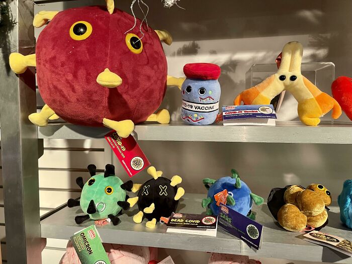 Covid Stuffie, Along With Vaccine And Variants
