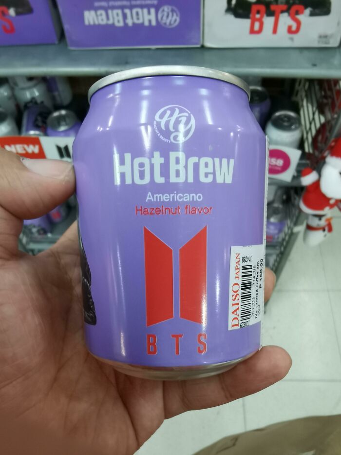 Bts-Themed Americano Coffee. Out Of All The Countless Bts Merch Out There, This Was The Least Expected