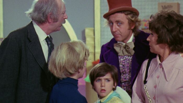 Willy Wonka and his guests 