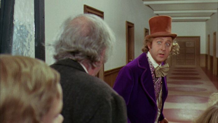 Willy Wonka is surprised 