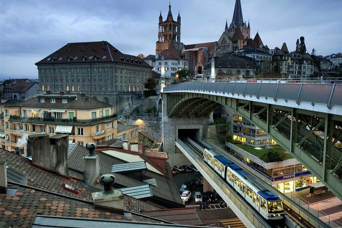 The Metro In Lausanne, Switzerland - The Smallest City In The World To Have A Full Metro System