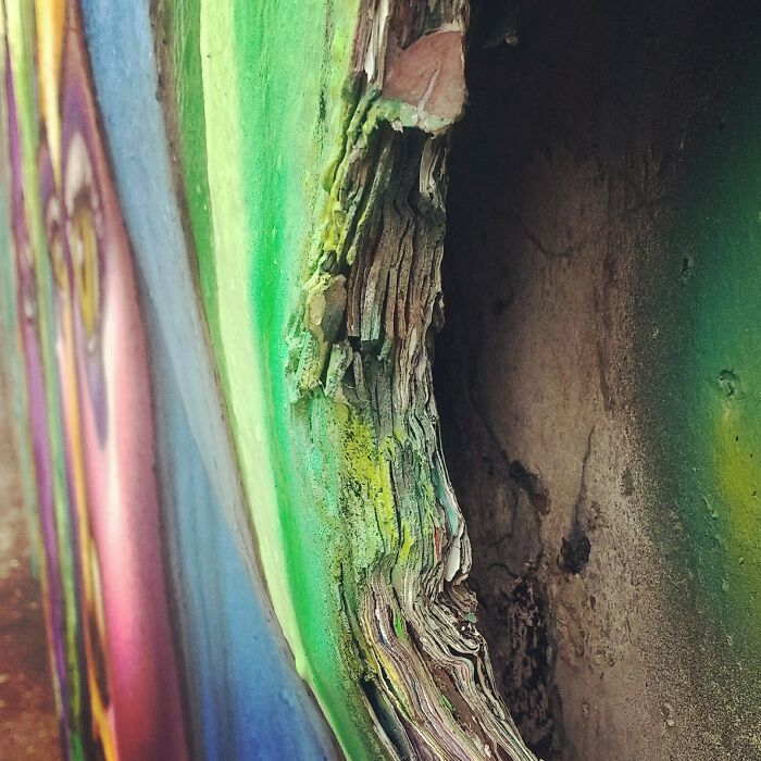 Todas las capas de pintura del muro de Berlín