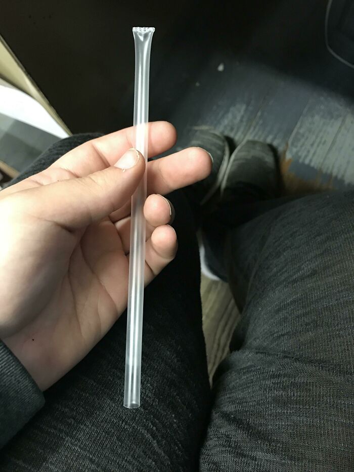 Kinda Hard To Drink Out Of A Sealed Straw