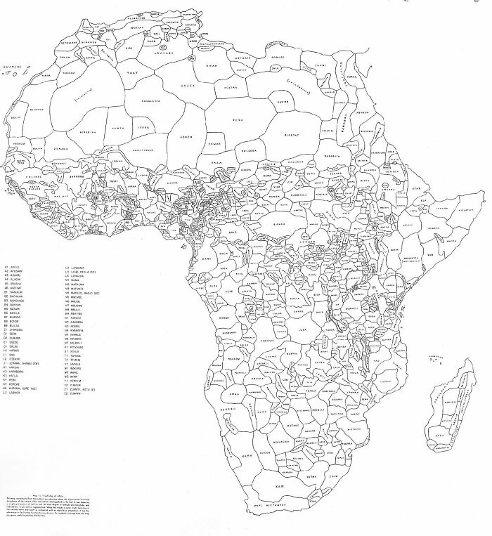 Map Of Africa Using Ethnically Drawn Borders