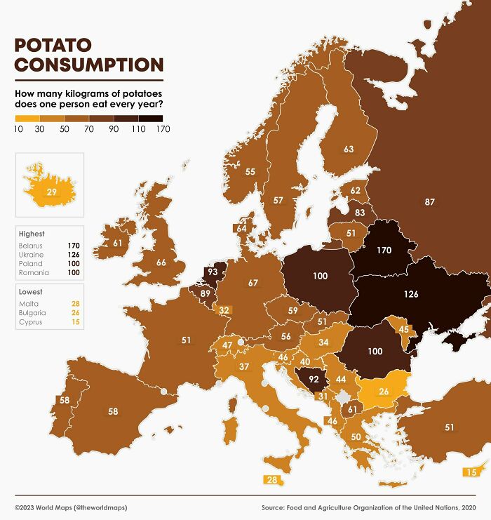 Potato Consumption Per Country In Europe