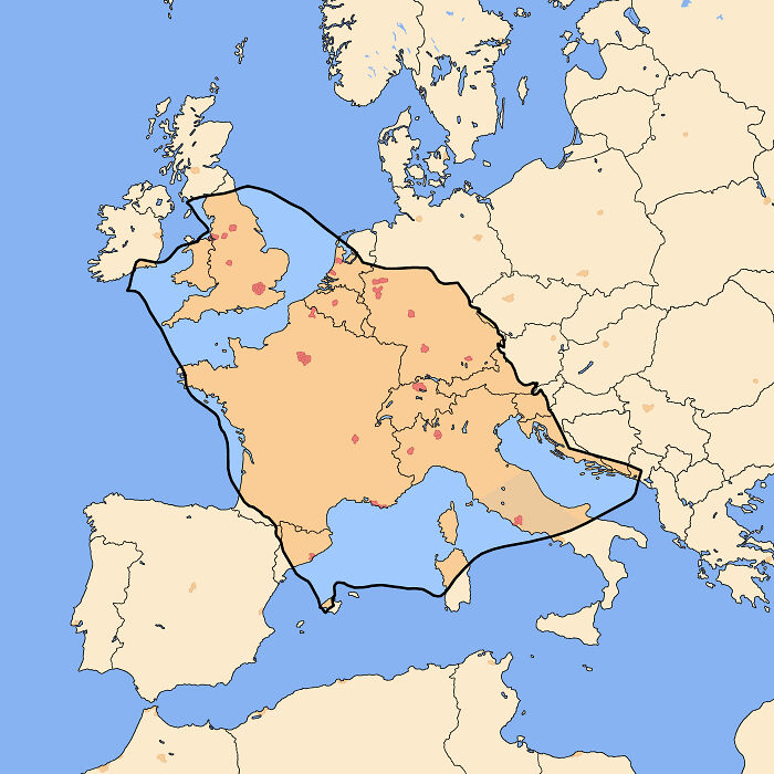 Real Size Of Saudi Arabia Compared To Parts Of Europe. From Liverpool, Amsterdam, München, Napoli To Barcelona
