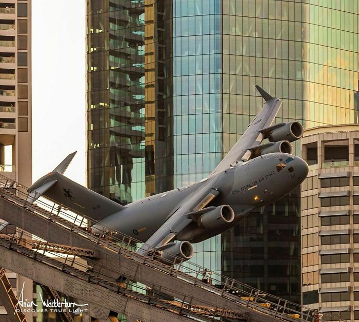 Another Shot Of Raaf C-17 At Brisbane River Fire Air Show