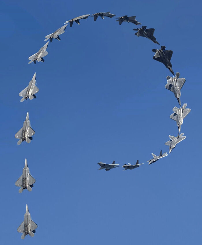 F-22 Power Loop Photo Composition