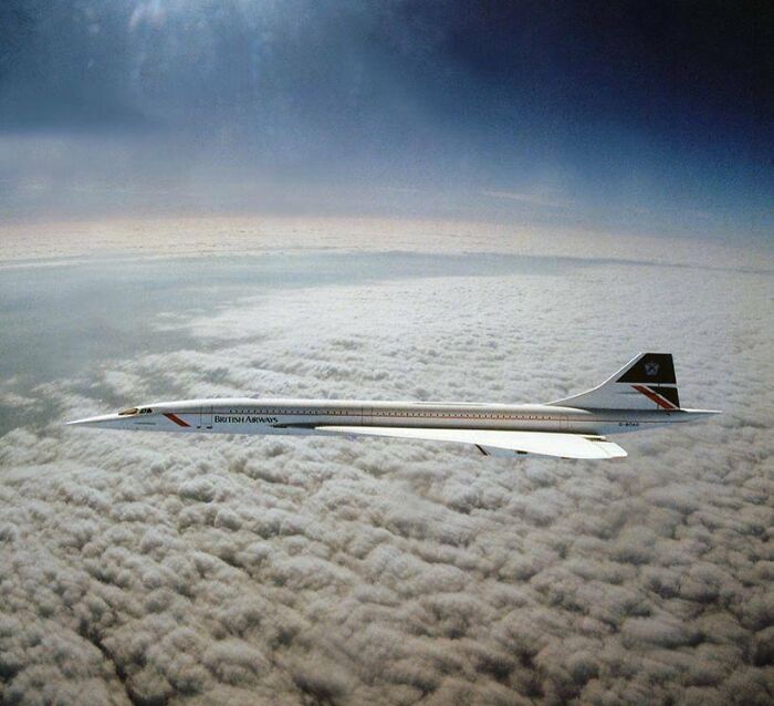 The Only Picture Ever Taken Of Concorde Flying At Mach 2 (1,350 Mph). Taken From An Raf Tornado Fighter Jet, Which Only Rendezvoused With Concorde For 4 Minutes Over The Irish Sea: The Tornado Was Rapidly Running Out Of Fuel, Struggling To Keep Up With Concorde At Mach 2