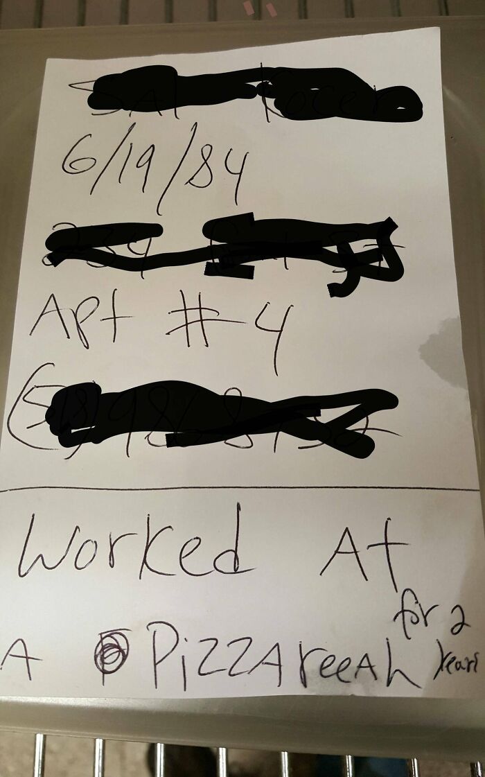 Guy Came Into Work With This Resume