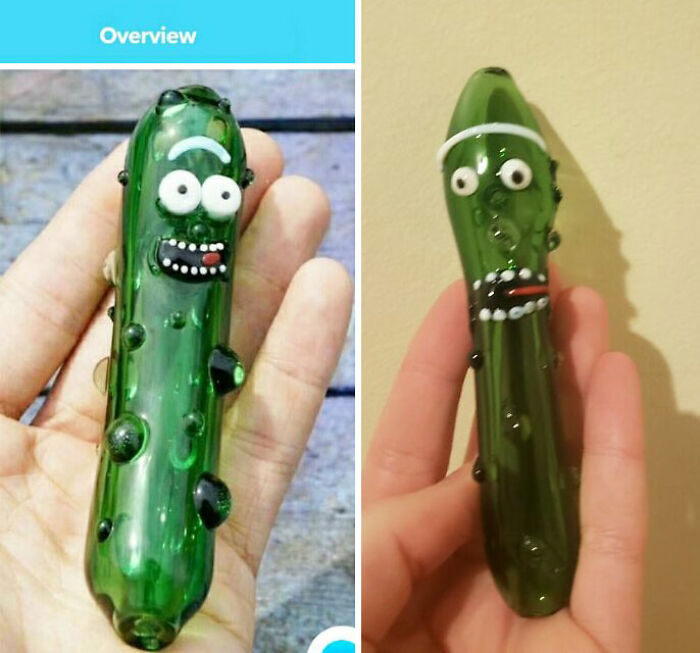 Ordered A Pickle Rick Pipe Off Wish.com
