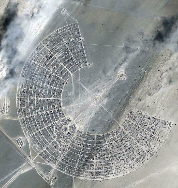 Aerial View Of Burning Man Festival
