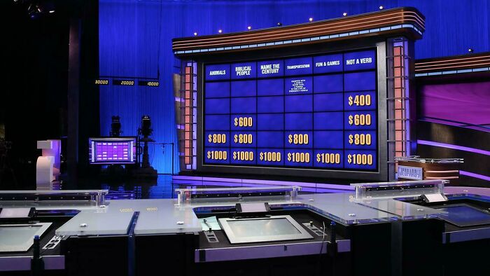 Jeopardy Board From Contestant's Podium