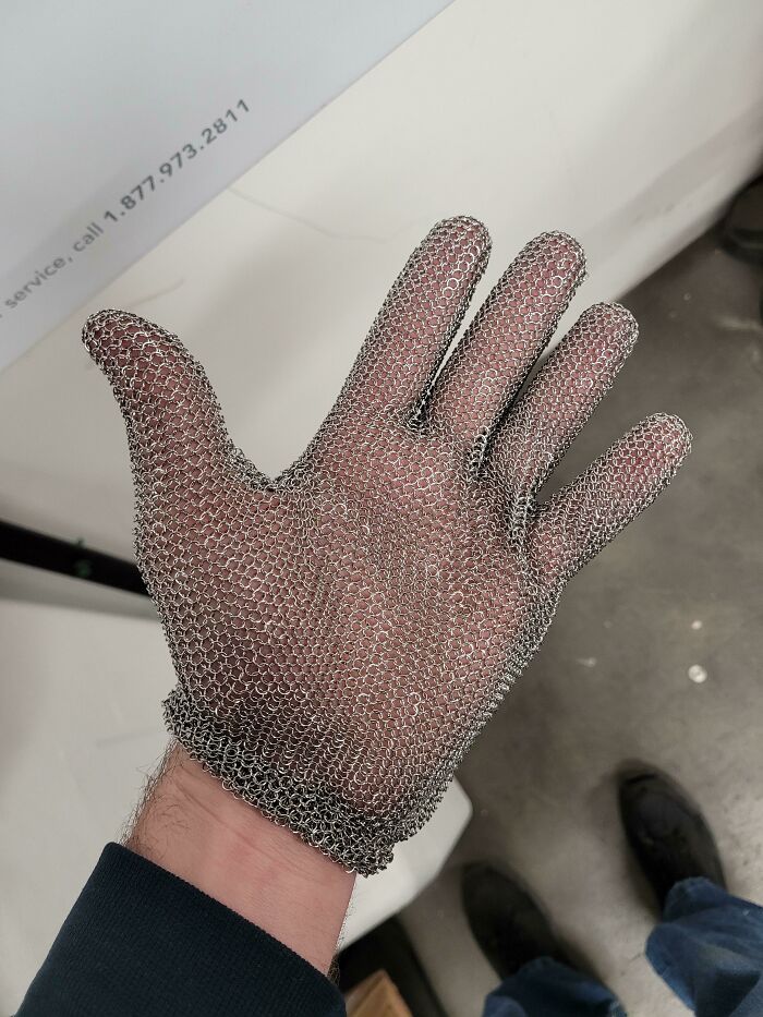 This Chain Mail Cut Glove I Found In A Junk Box At My Work