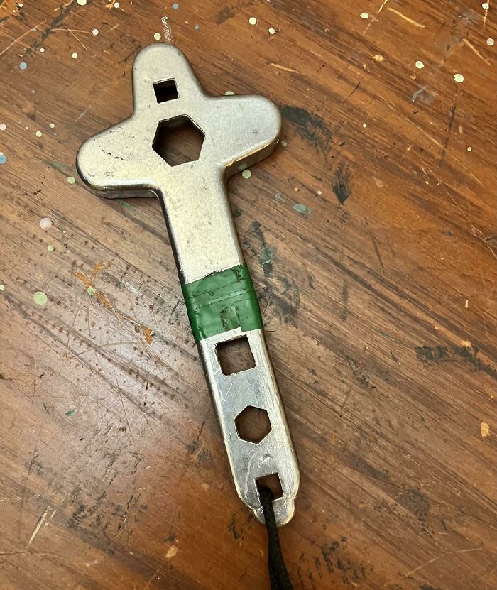 A Stagehand Wrench, Or "Cross Wrench." The Shape Of The Cross And The Cut-Outs Are Sized To Perfectly Fit The Hardware Found On Stage Lighting Instruments