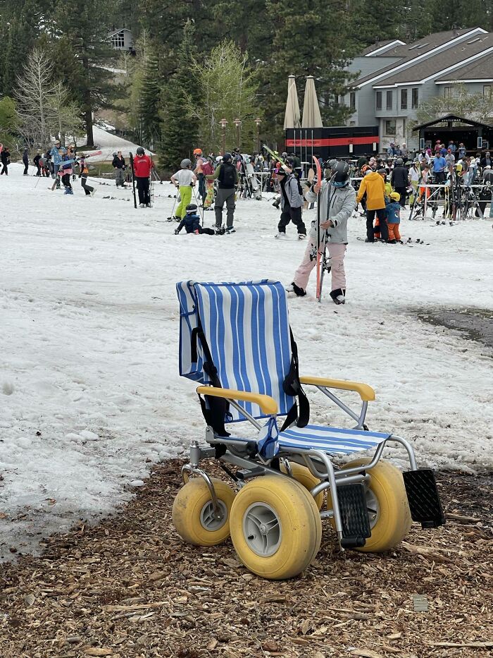 Wheelchair Designed To Be Used In Rough Conditions Like Snow