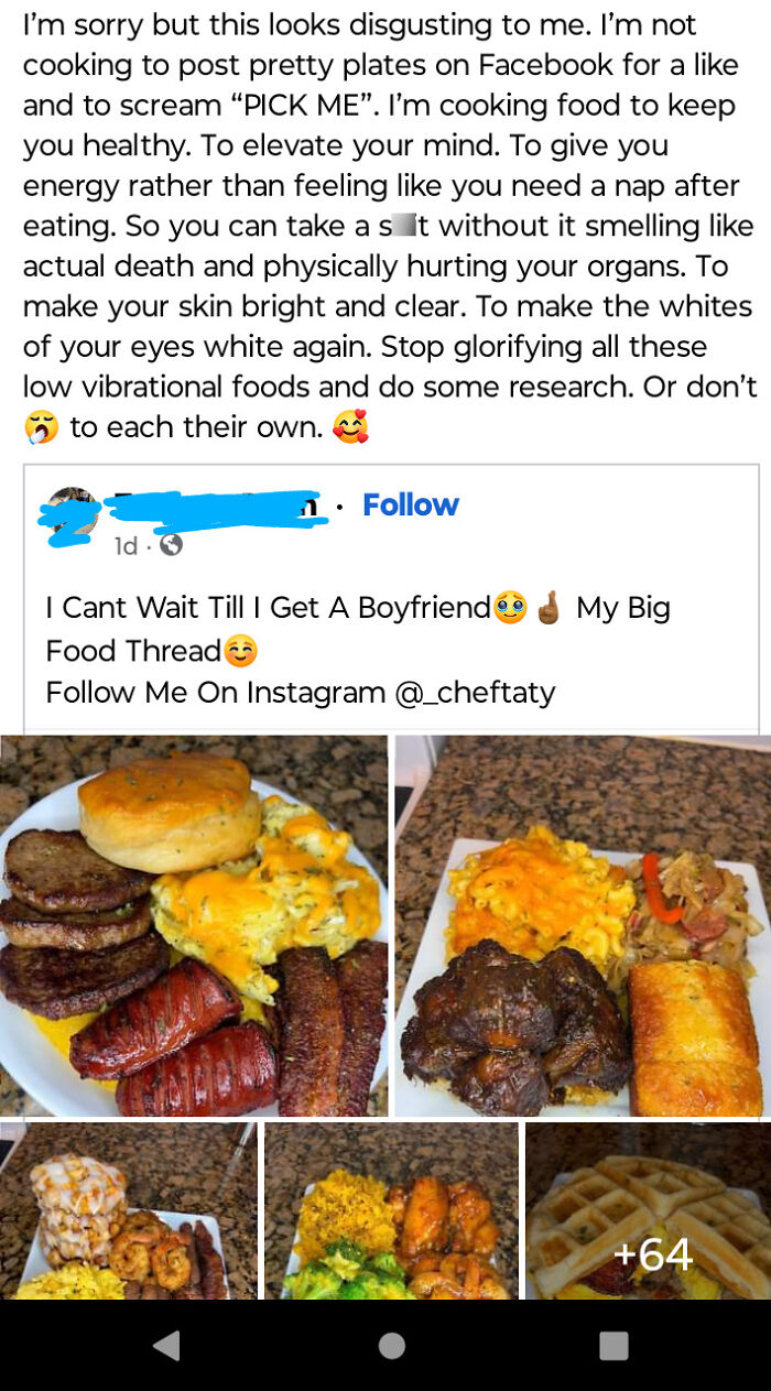 She Don't Cook Low Vibrational Food Boys 🤬