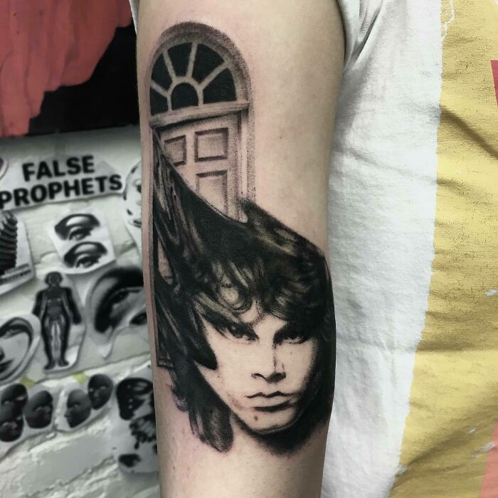 Jim Morrison & The Doors abstract Tattoo