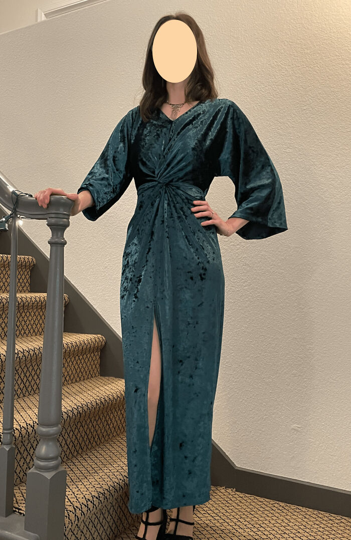 Just Finished A Velvet Dress For A Winter Party!