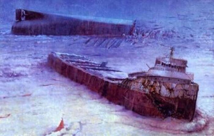 The Wreck Of The Ss Edmund Fitzgerald, Which Sunk In Lake Superior On November 10th, 1975. The Cold Water Preserves The Bodies Of The Fallen Crew Members