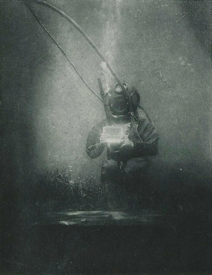 I Thought This Belonged Here. The First Ever Underwater Photo, Taken In 1899 By Louis Boutan: