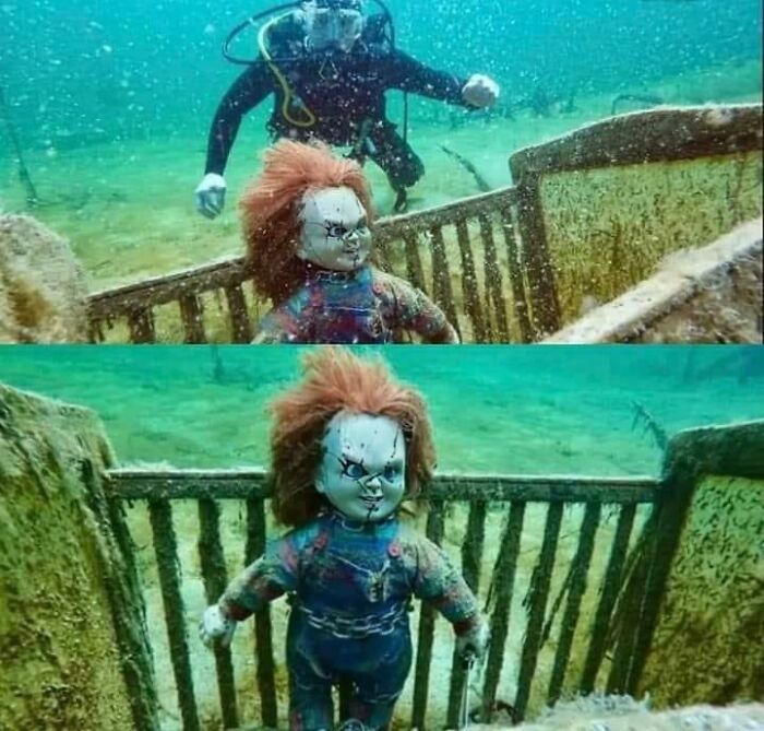 A Chucky Doll, Discovered At The Bottom Of A Lake By A Police Diving Team