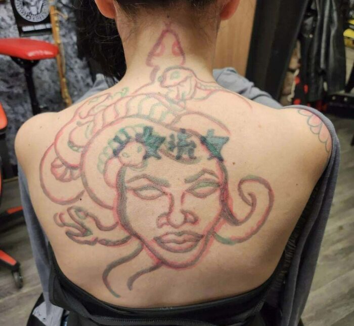 Guy Who Owns A Shop Near Me. This Is His Freehand Medusa