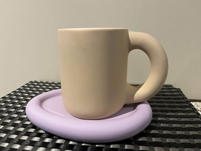 Obsessed With The Irregular Pottery Style Of This Mug And Saucer Set
