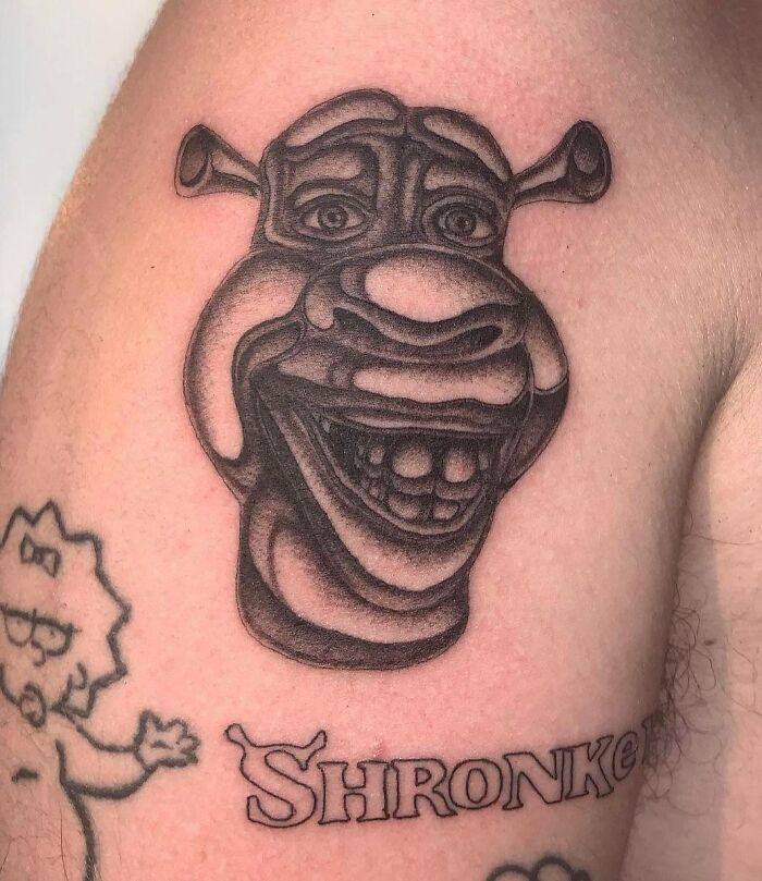 Unsettling “Shronkey” Tattoo