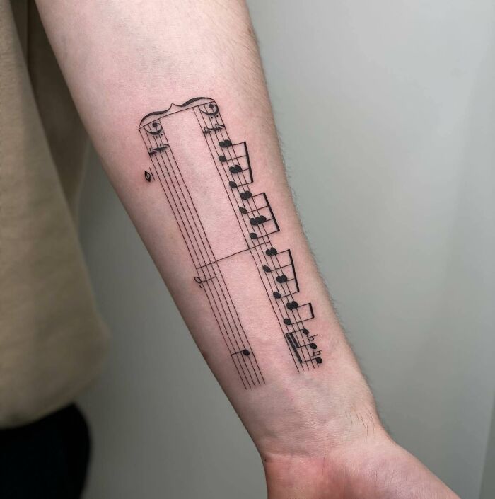 Song notes tattoo