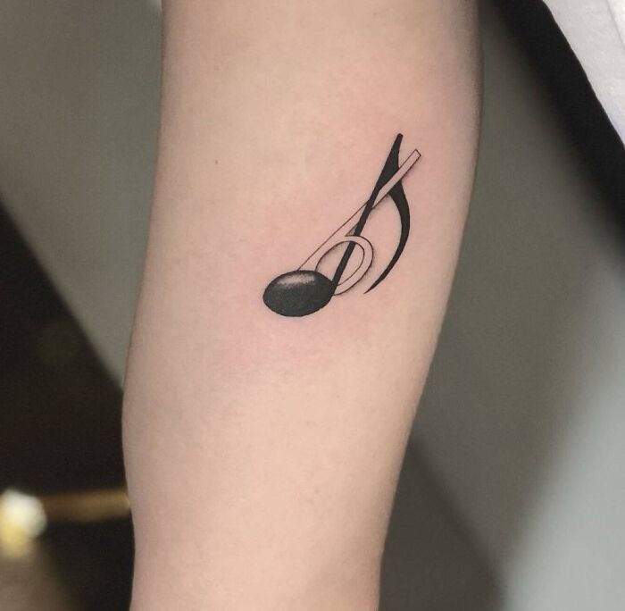 Music note tattoo