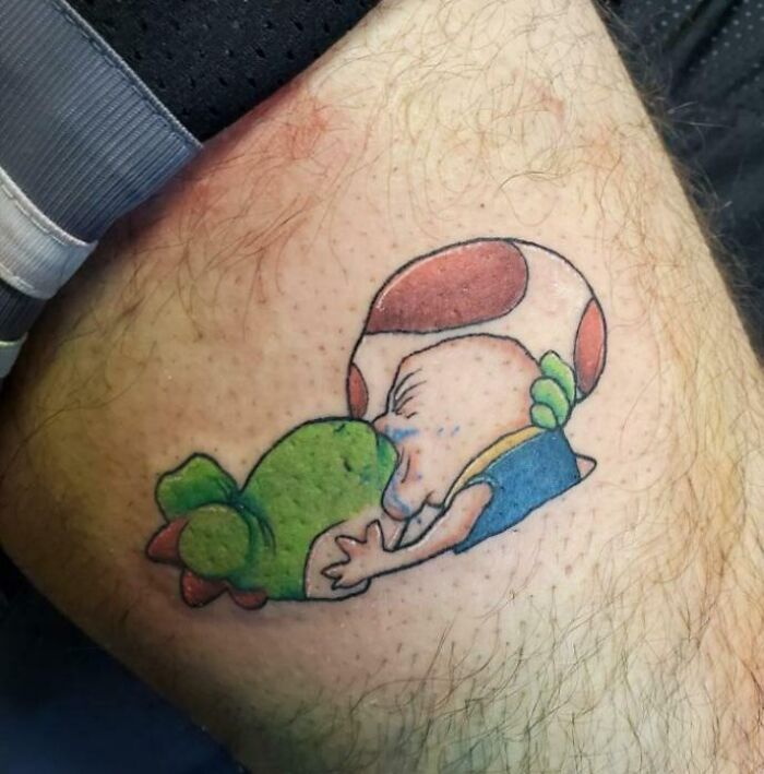 Toad And Yoshi Making Out