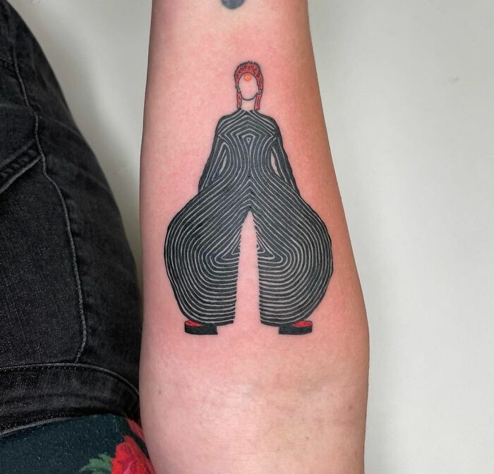 Abstract David Bowie Tattoo