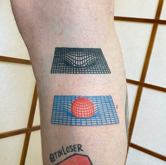 Gravity field tattoo