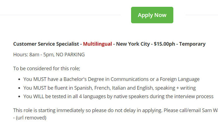 Speak 4 Languages For Minimum Wage