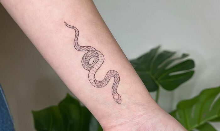 simple snake tattoo