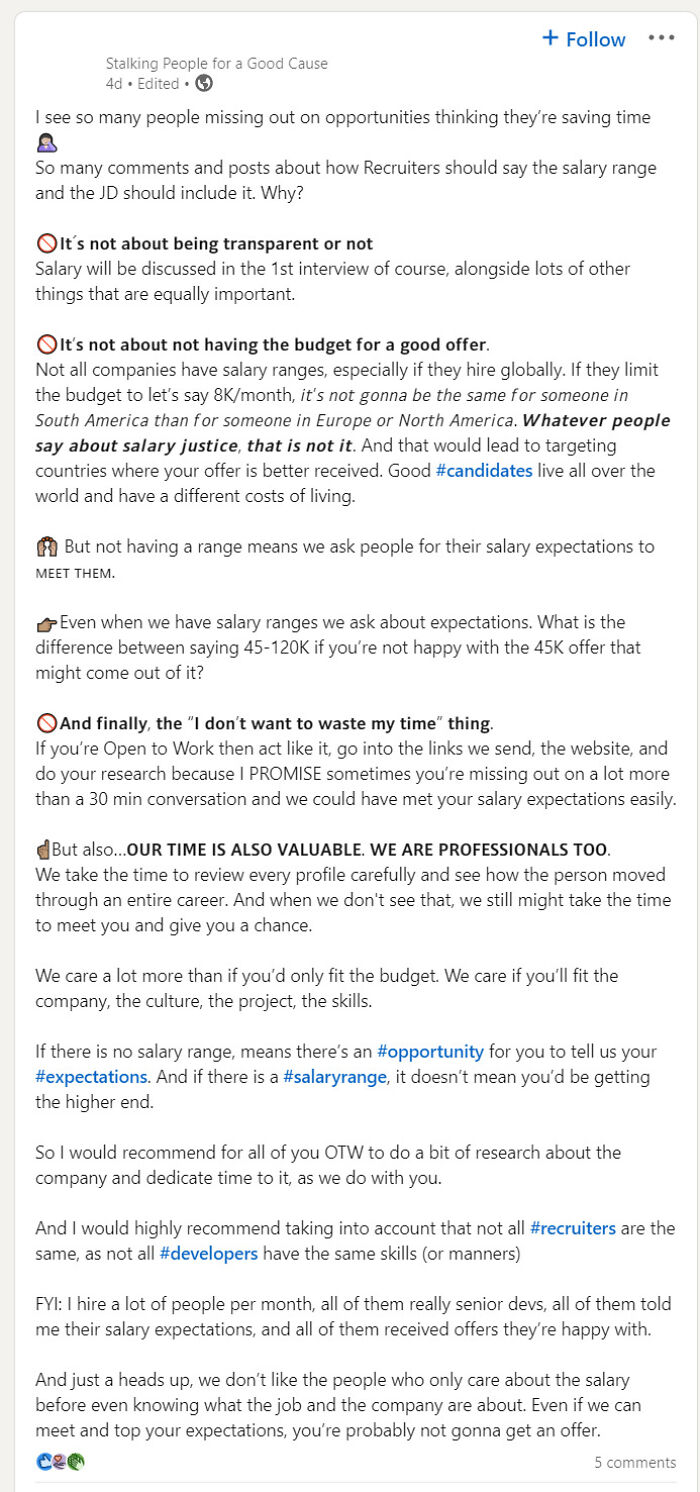 Another Recruiter Telling You That You Shouldn't Be Motivated By Money