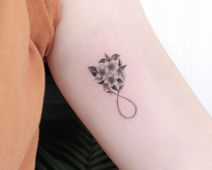pear blossom infinity tattoo