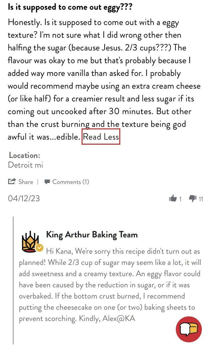 Jesus. Sugar In A Dessert?