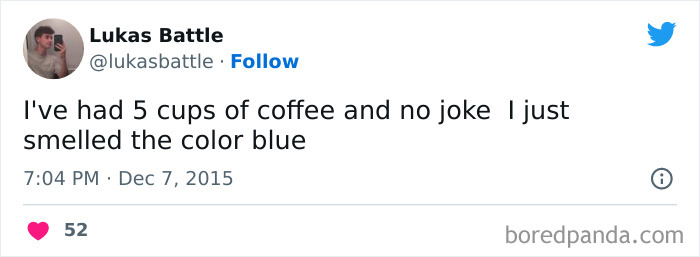 tweet about having too much coffee