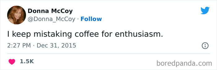 coffee as enthusiasm tweet