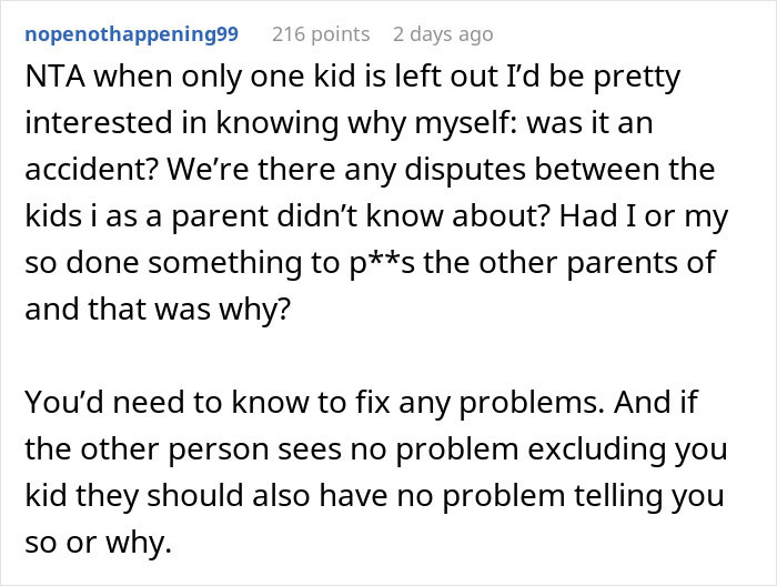 Parent Reveals Why Their Daughter Was Excluded From B-Day Party, 4 Others Forbid Their Kids From Going Parent Reveals Why Their Daughter Was Excluded From B-Day Party, 4 Others Forbid Their Kids From Going