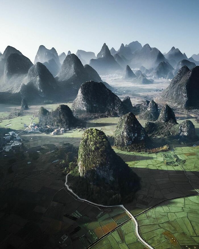 The Mountains Surrounding Xingping, A Small Village On The Banks Of The Li River (Guilin, China)